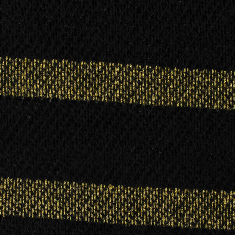 Black Horizontal-Stripe Chenille, Polyester, 270 gsm