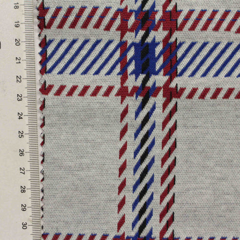 Red Plaid Jacquard, Polyester, 300 gsm, 155 cm, ref EF-210859