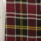 Maroon Plaid Jacquard, Poly-Viscose