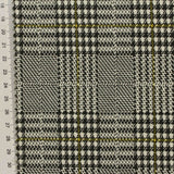 Black Plaid Interlock Knit, Polyester