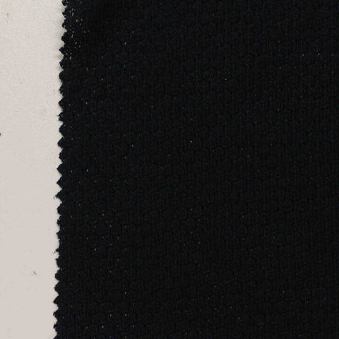 Cotton Polyester Chunky Knit Fabric, 210 gsm, 140 cm — Black
