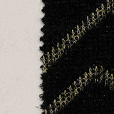 Jacquard Washed Nylon Chunky Knit Fabric, 320 gsm, 155 cm — Black — texture