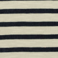 Navy Horizontal-Stripe Jersey Knit, Poly-Viscose, 180 gsm, 155 cm