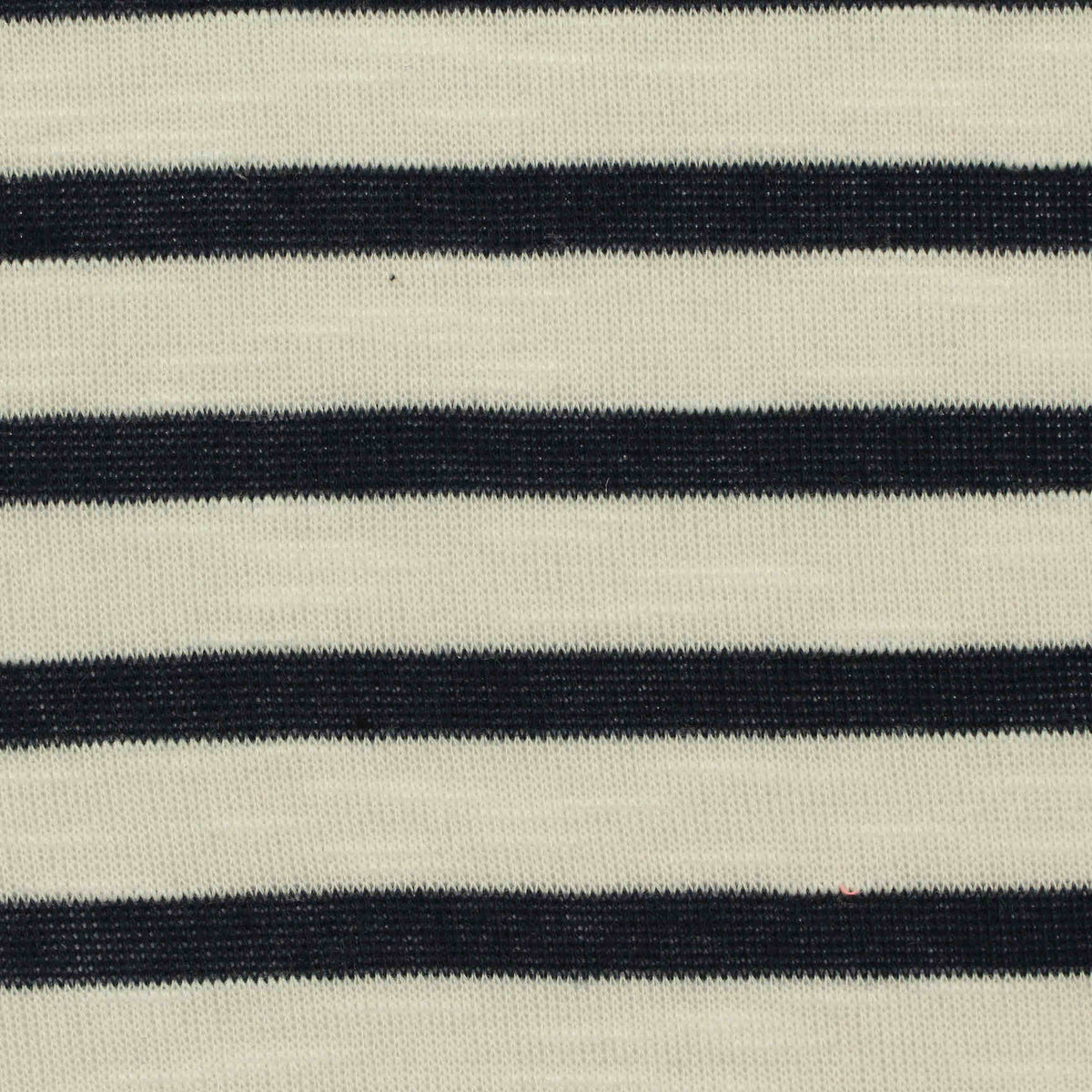 Navy Horizontal-Stripe Jersey Knit, Poly-Viscose, 180 gsm, 155 cm