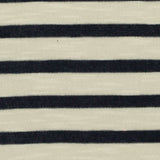 Navy Horizontal-Stripe Jersey Knit, Poly-Viscose