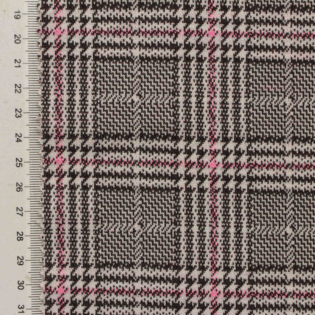 Black Plaid Jacquard, Polyester, 258 gsm