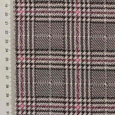 Black Plaid Jacquard, Polyester, 258 gsm