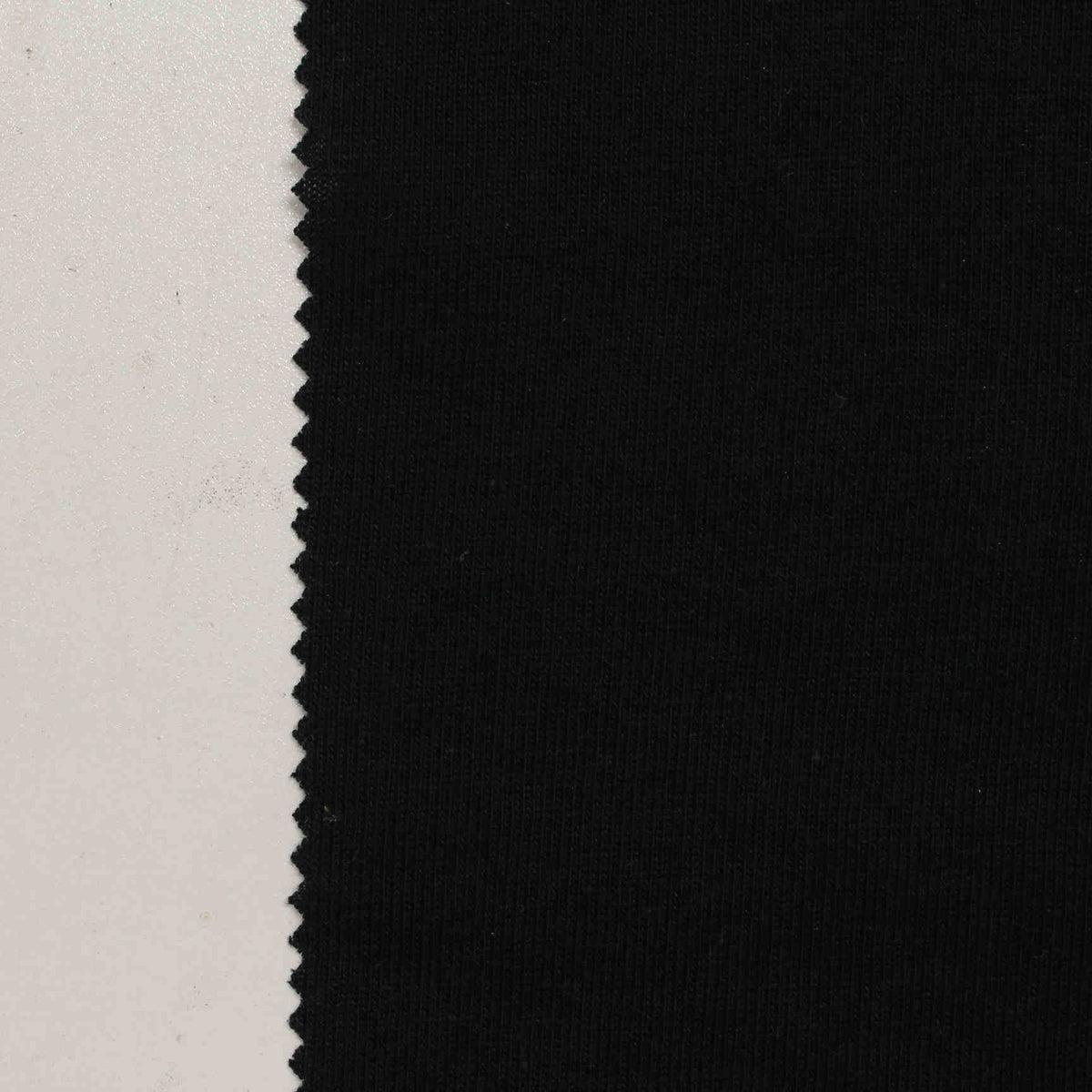 Polyester Cotton Jersey Knit Fabric, 200 gsm, 155 cm — Black