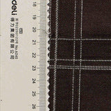 Dark Brown Check Jacquard, Poly-Viscose — texture