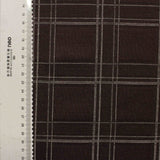 Dark Brown Check Jacquard, Poly-Viscose