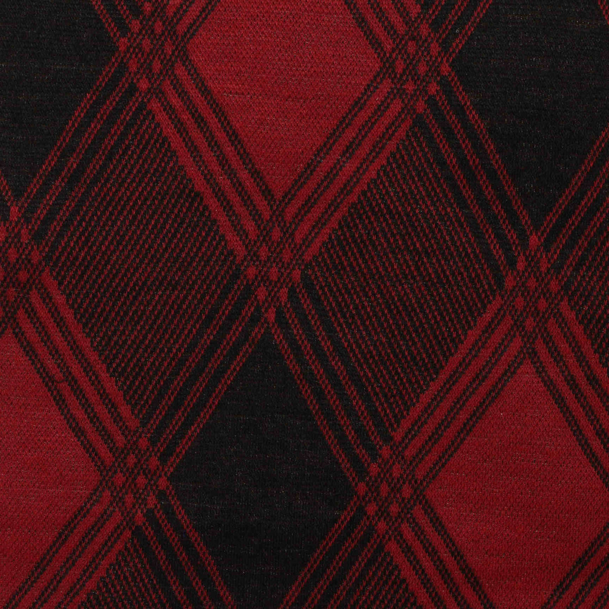 Red Diamond Jacquard, Polyester, 260 gsm