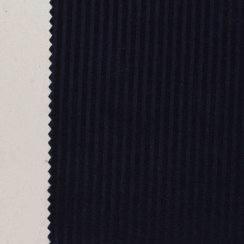Dark Blue Pinstripe Jersey Knit, Polyester