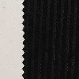 Black Vertical-Stripe Rib Knit, Polyester — texture