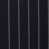 Dark Blue Vertical-Stripe Interlock Knit, Polyester