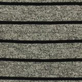 Black Horizontal-Stripe Knit, Viscose-Poly