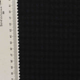 Plaid Washed Polyester Stretch Knit Fabric, 290 gsm, 160 cm — Black