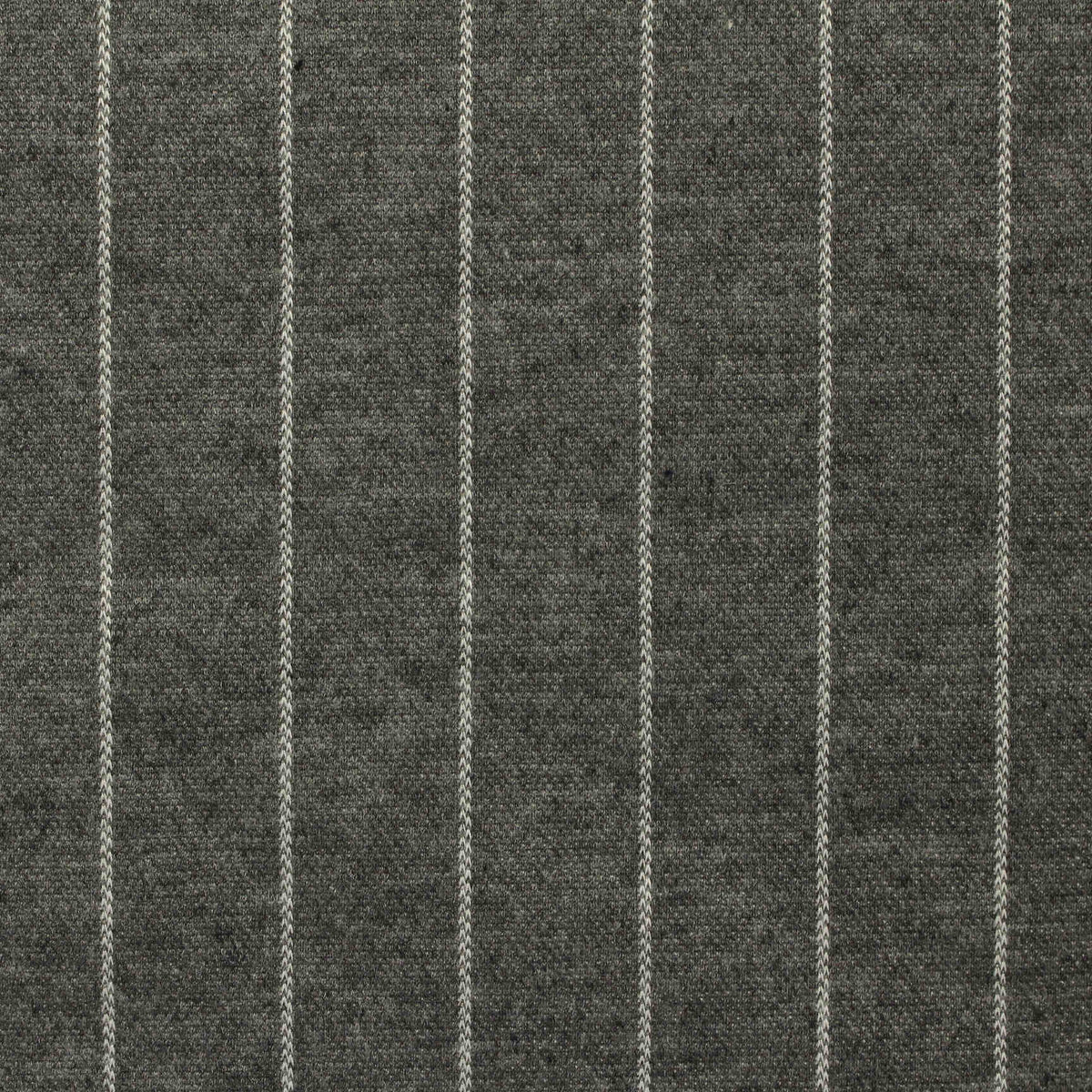 Dark Grey Vertical-Stripe Interlock Knit, Polyester, 310 gsm