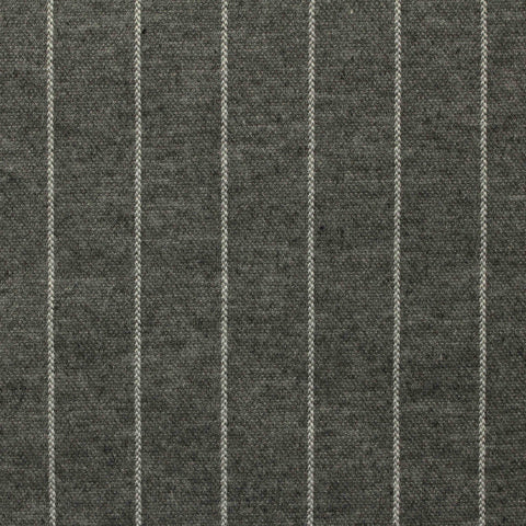 Dark Grey Vertical-Stripe Interlock Knit, Polyester, 310 gsm