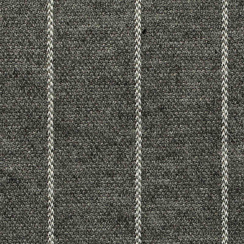 Dark Grey Vertical-Stripe Interlock Knit, Polyester, 310 gsm