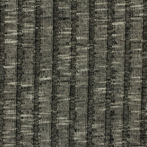 Black Marl Rib Knit, Poly-Viscose, 210 gsm