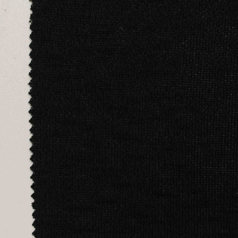 Polyester Viscose Chunky Knit Fabric, 240 gsm, 160 cm — Black