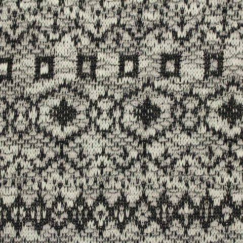 Black Geometric-Diamond Jacquard, Polyester, 162 gsm