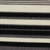 Off-White Horizontal-Stripe Rib Knit, Poly-Viscose