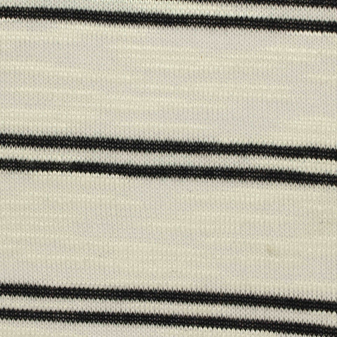 Black Stripes Jersey Knit, Viscose-Poly, 220 gsm