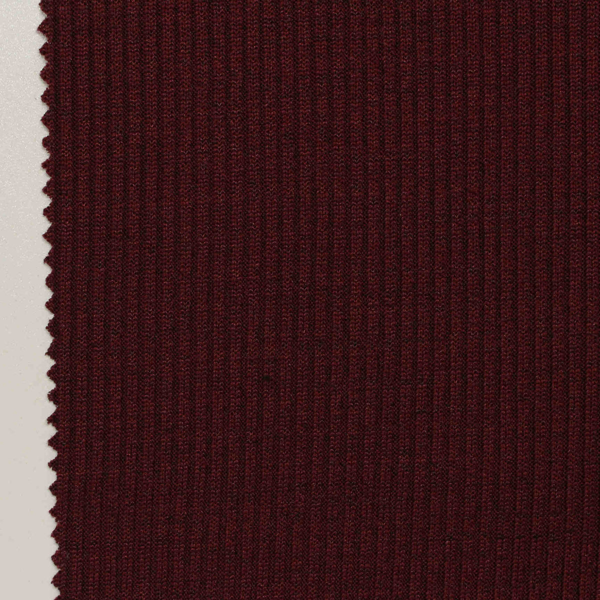Yarn-Dyed Polyester Stretch Rib Knit Fabric, 250 gsm, 150 cm — Red