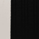 Polyester Viscose Stretch Rib Knit Fabric, 250 gsm, 142 cm — Black
