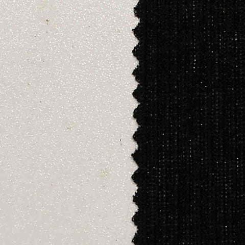 Polyester Stretch Rib Knit Fabric, 165 gsm, 135 cm — Black