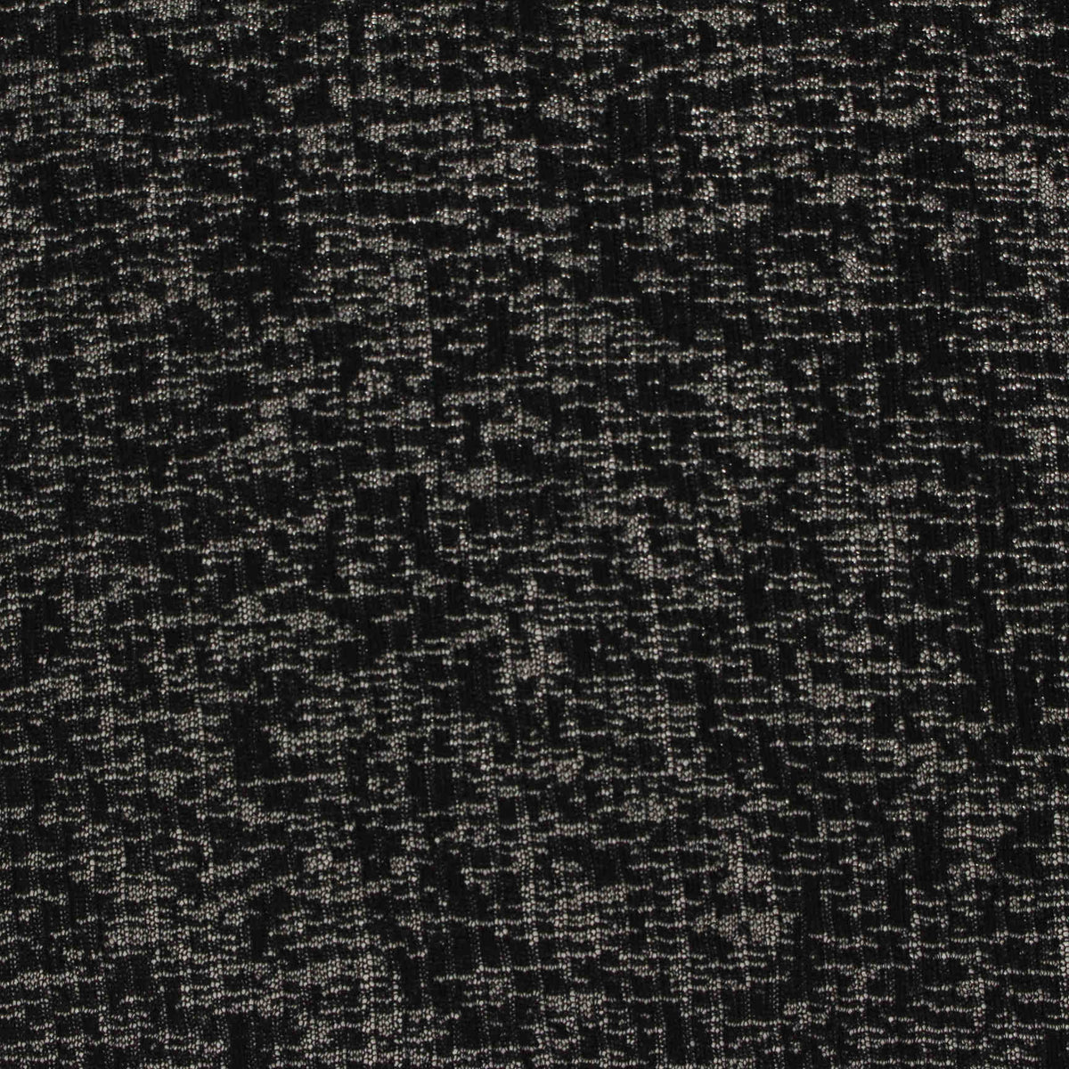 Black Heathered-Marl Rib Knit, Polyester, 100 gsm