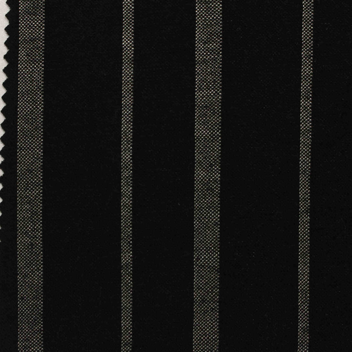 Black Vertical-Stripe Ponte Knit, Poly-Viscose
