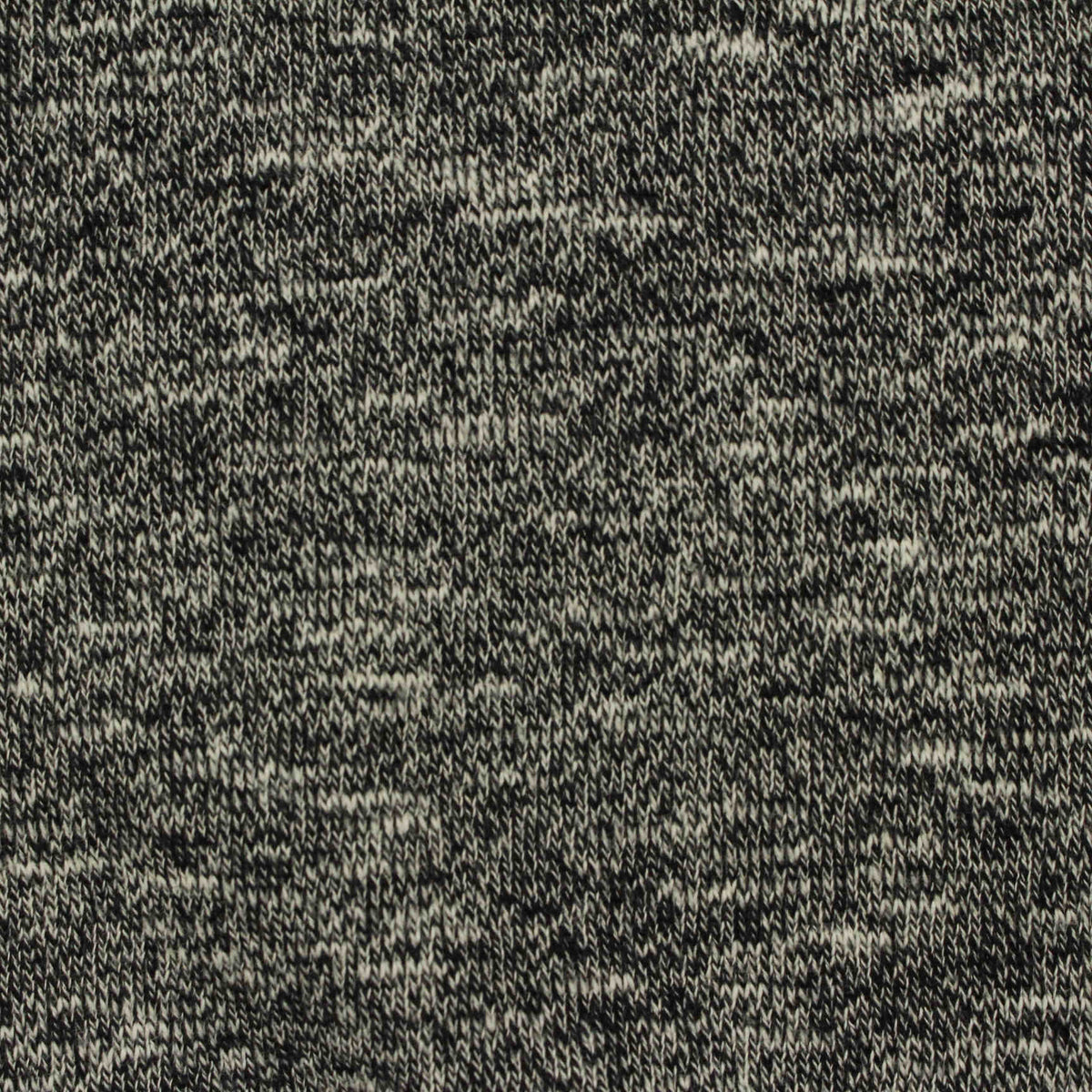 Black Marl Jersey Knit, Cotton-Poly, 180 gsm