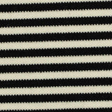 Black Horizontal-Stripe Jersey Knit, Poly-Viscose — texture