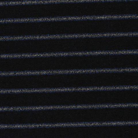 Grey Horizontal-Stripe Jersey Knit, Poly-Viscose, 200 gsm