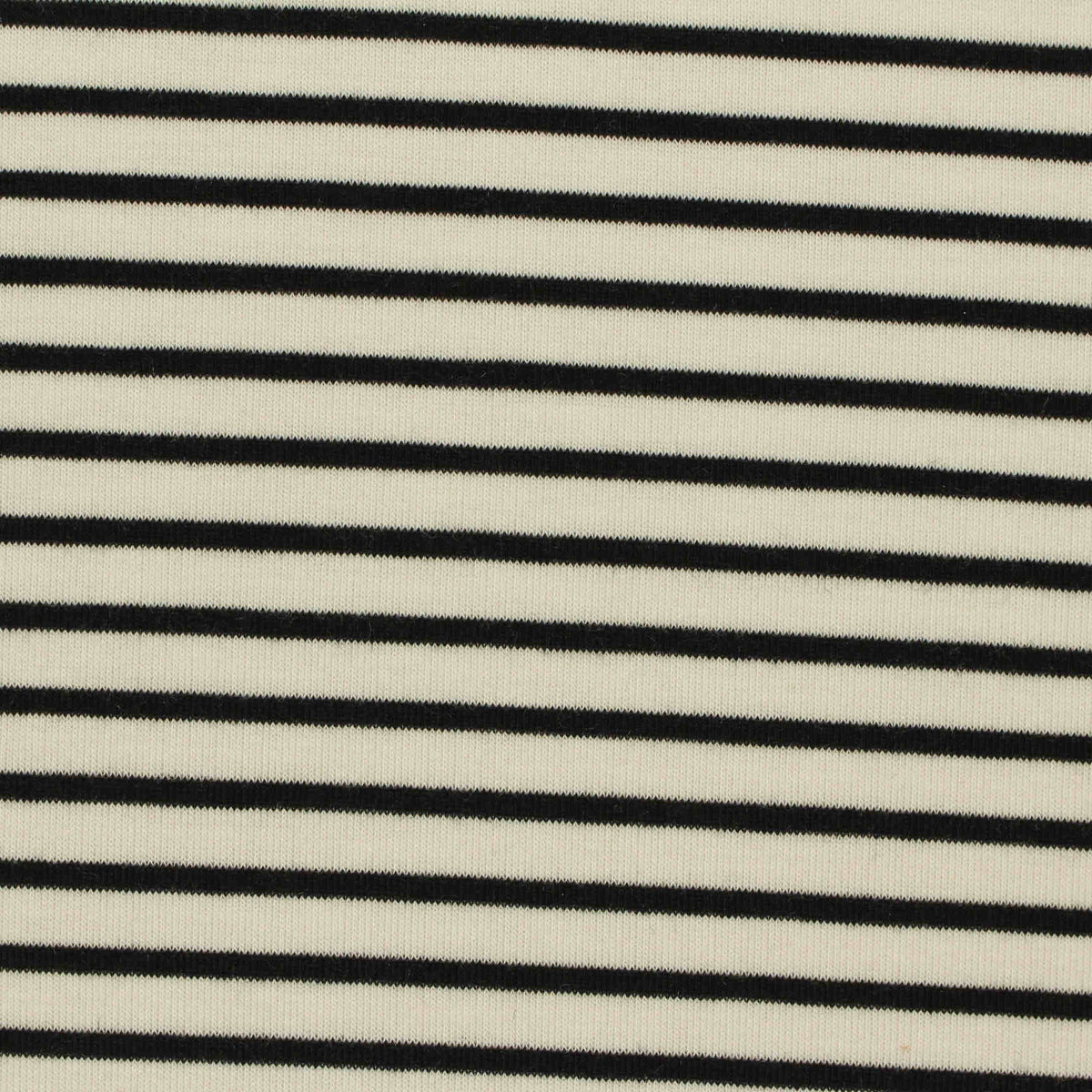 Black Horizontal-Stripe Knit, Poly-Viscose, 160 gsm
