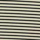 Black Horizontal-Stripe Knit, Poly-Viscose