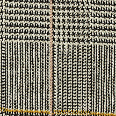 Black Houndstooth Jacquard, Polyester, 260 gsm, 165 cm