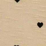 Black Hearts Knit, Poly-Viscose — texture