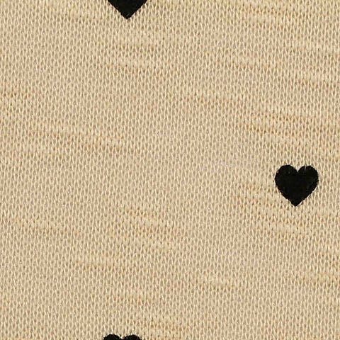 Black Hearts Knit, Poly-Viscose, 175 gsm