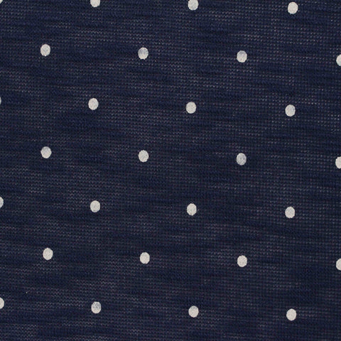 White Dots Jersey Knit, Poly-Viscose, 180 gsm