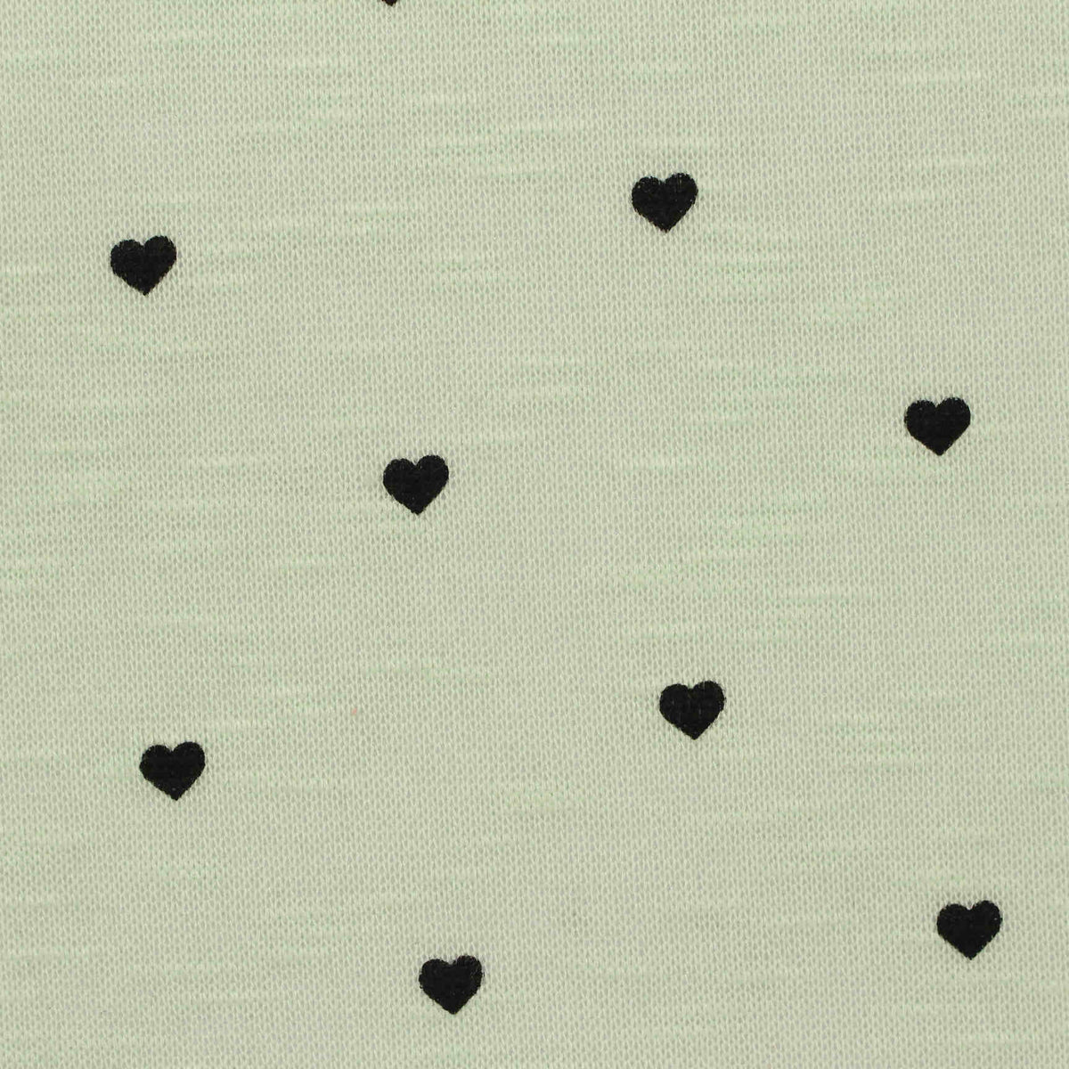 Black Hearts Knit, Poly-Viscose, 180 gsm