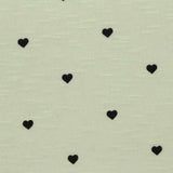 Black Hearts Knit, Poly-Viscose
