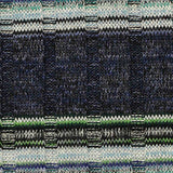 Dark Blue Horizontal-Stripe Rib Knit, Poly-Viscose — texture
