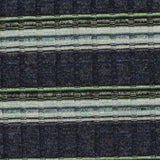 Dark Blue Horizontal-Stripe Rib Knit, Poly-Viscose