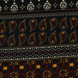 Black Paisley Milk Silk Knit, Polyester