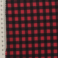 Red Check Milk Silk Knit, Polyester, 160 gsm
