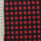 Red Check Milk Silk Knit, Polyester