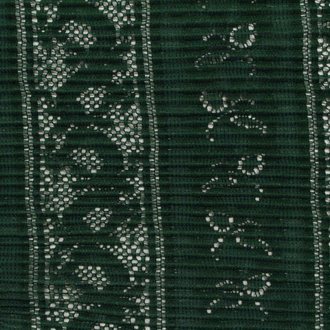 Dark Green Floral Lace, Polyester